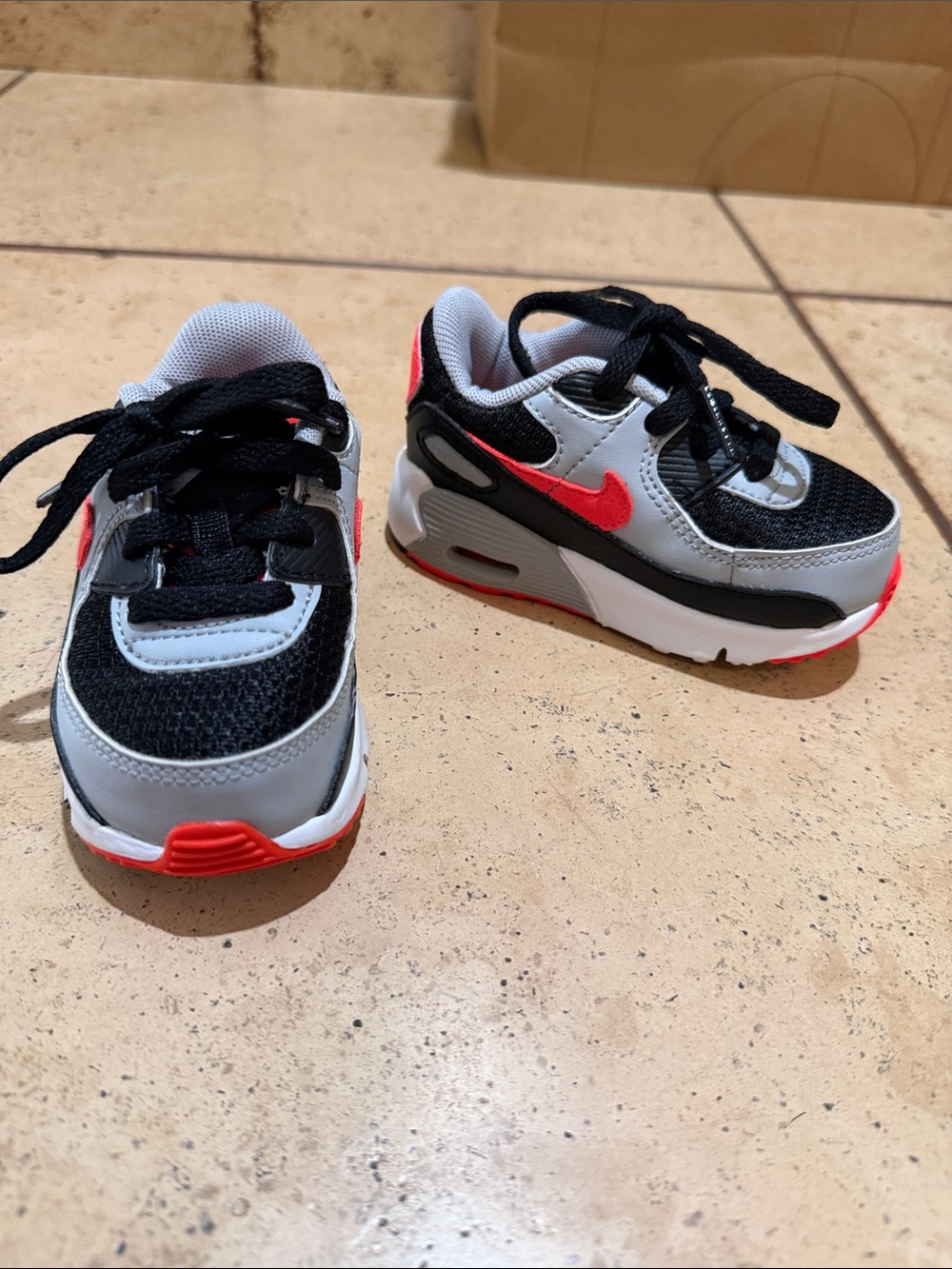 Nike Kids Sneakers in Black, White & Red